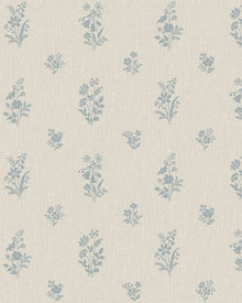 4264 Petit Fleurs Light Beige and Blue Dreamy Escape Wallpaper by Boråstapeter