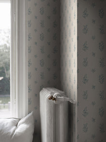 4264 Petit Fleurs Light Beige and Blue Dreamy Escape Wallpaper by Boråstapeter