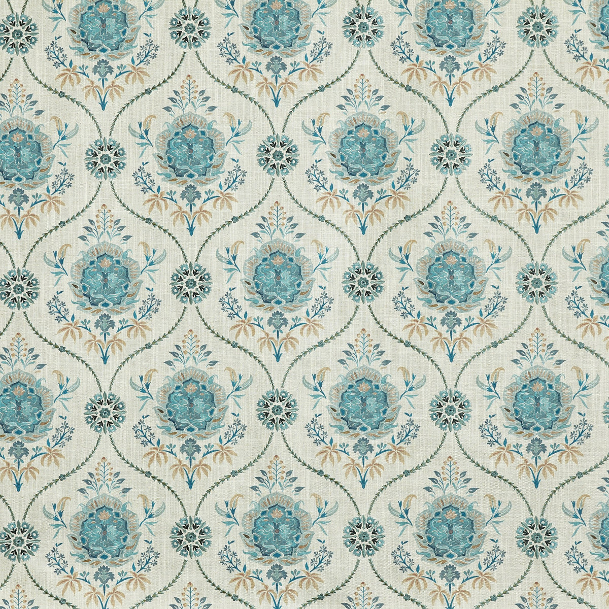 4266/770 Leila Lagoon Rustic Persian Fabric by Prestigious Textiles