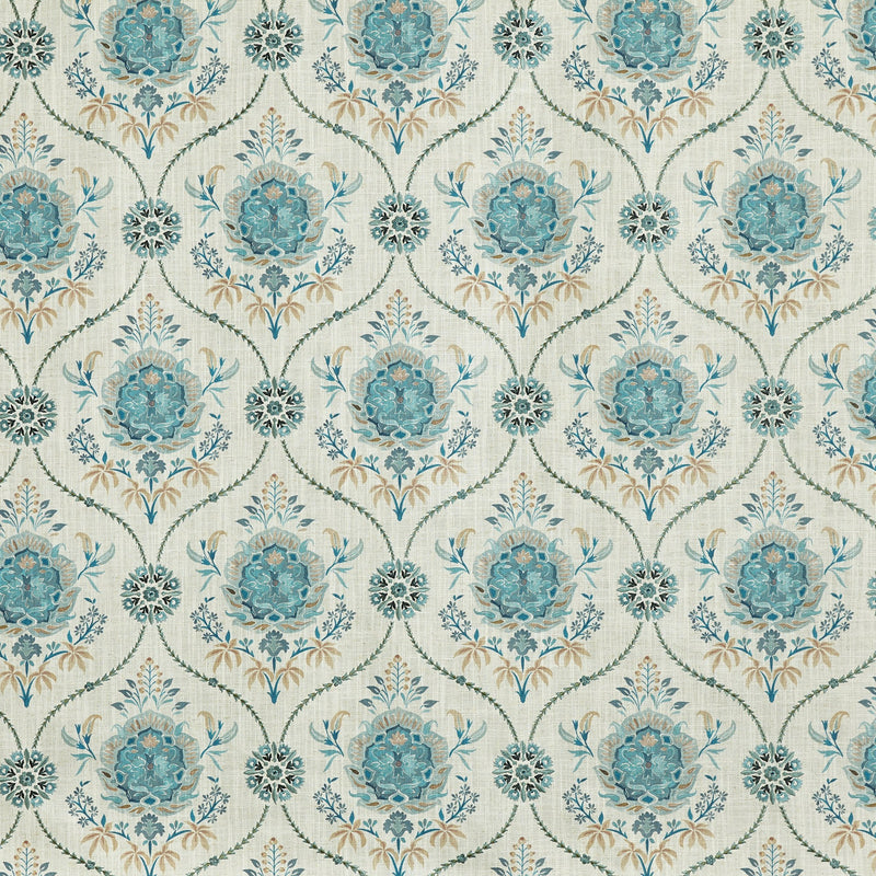 4266/770 Leila Lagoon Rustic Persian Fabric by Prestigious Textiles