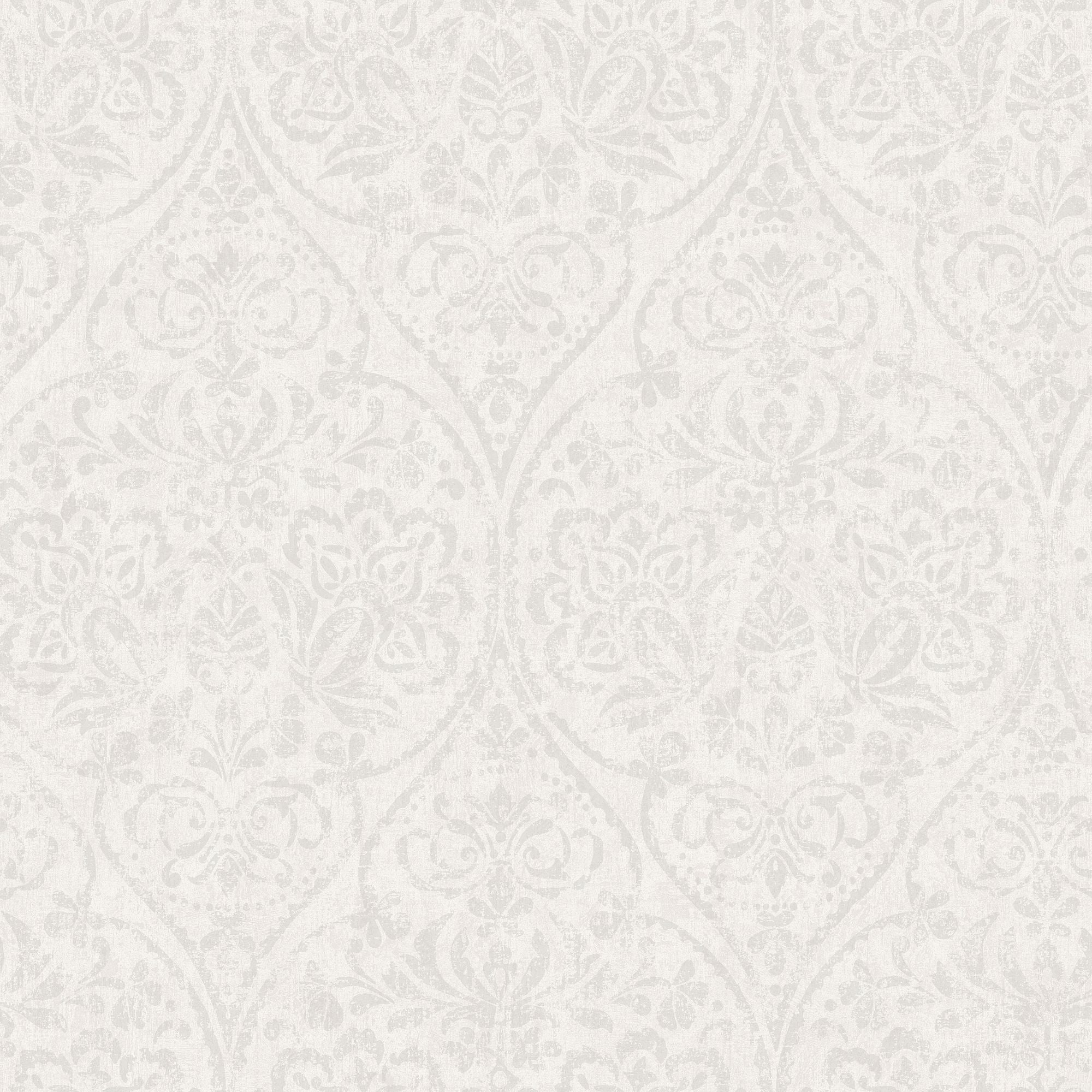 4267 Hidden Medallion Light Grey Dreamy Escape Wallpaper by Boråstapeter
