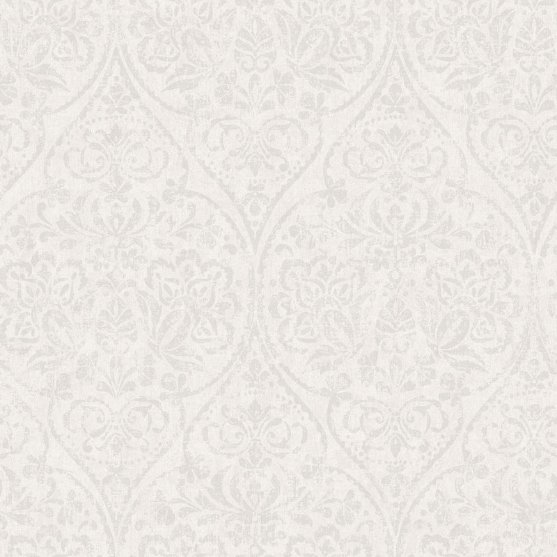 4267 Hidden Medallion Light Grey Dreamy Escape Wallpaper by Boråstapeter