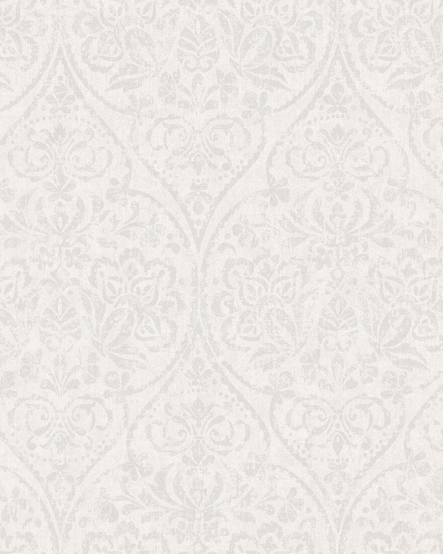 4267 Hidden Medallion Light Grey Dreamy Escape Wallpaper by Boråstapeter