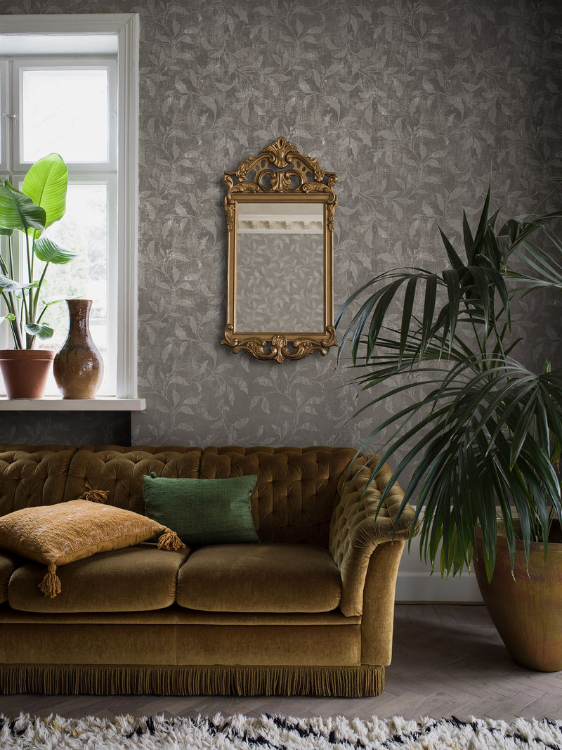 4268 Rosewood Night Dark Grey and Brown Dreamy Escape Wallpaper by Boråstapeter