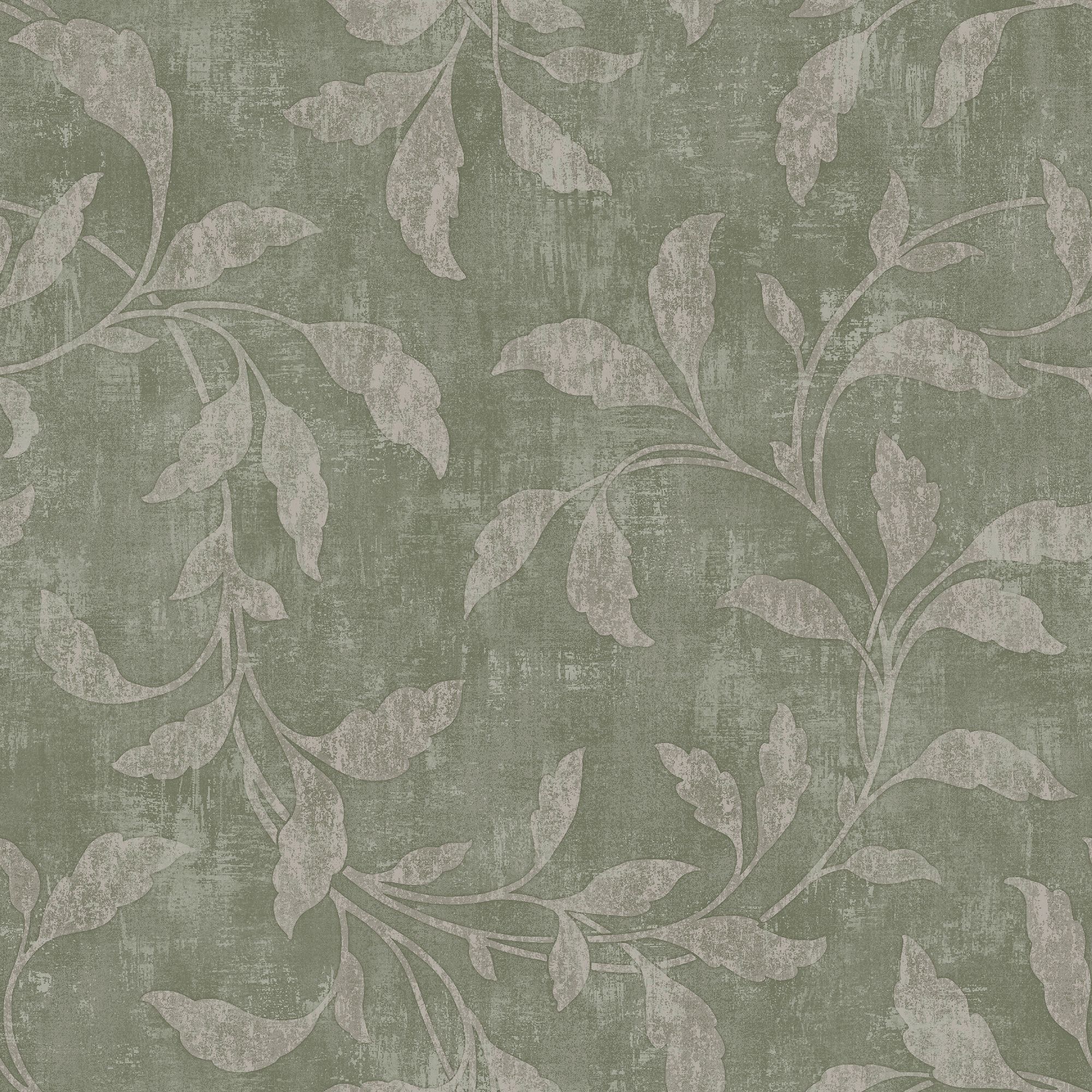 4269 Rosewood Night Dark Green and Grey Dreamy Escape Wallpaper by Boråstapeter