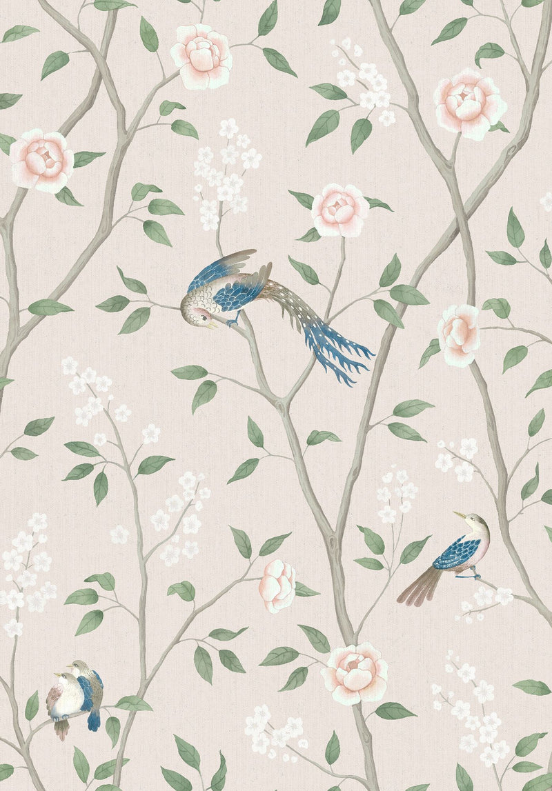 4270 Paradise Birds Light Multi and Beige Dreamy Escape Wallpaper by Boråstapeter
