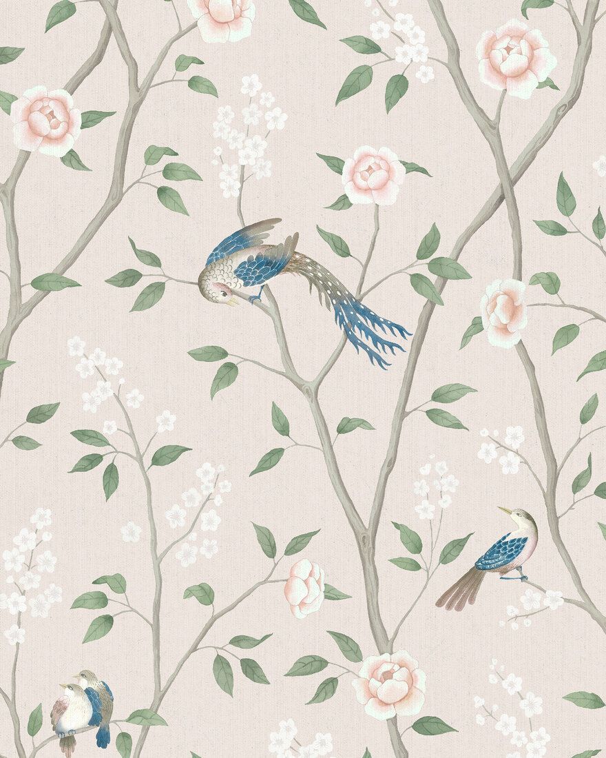 4270 Paradise Birds Light Multi and Beige Dreamy Escape Wallpaper by Boråstapeter