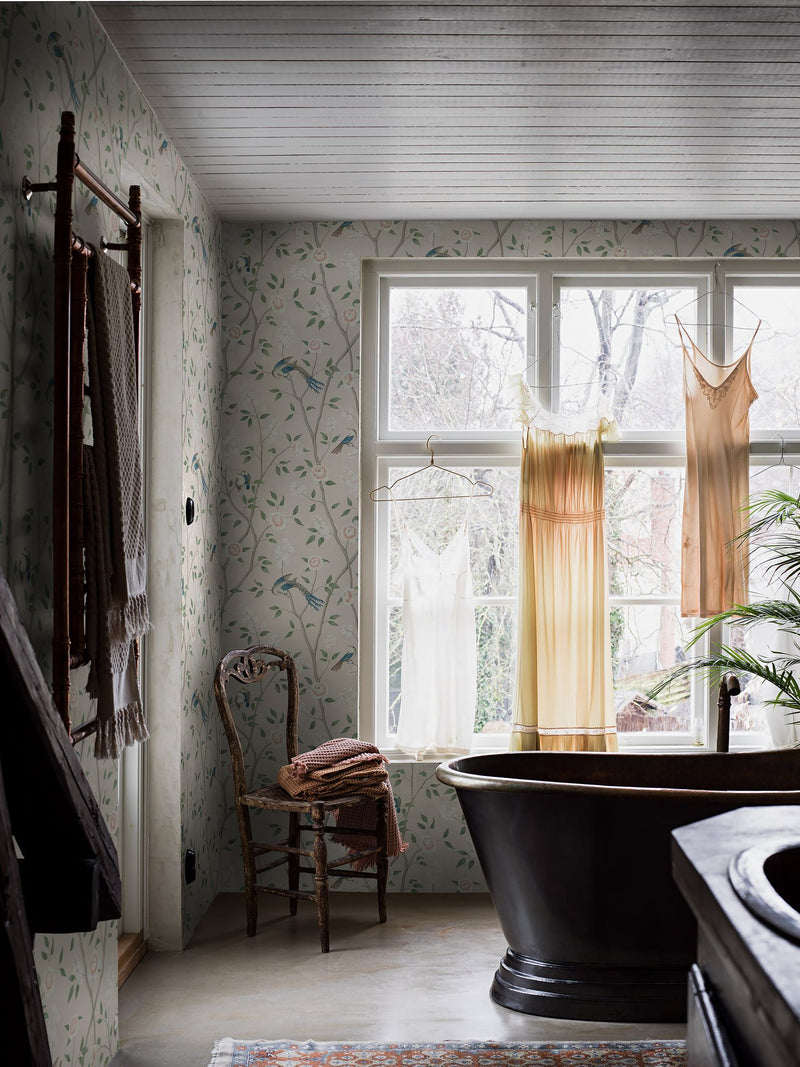 4270 Paradise Birds Light Multi and Beige Dreamy Escape Wallpaper by Boråstapeter