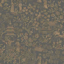 4272 Oriental Garden Dark Black Dreamy Escape Wallpaper by Boråstapeter