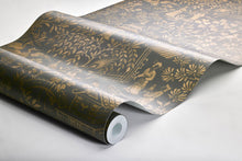 4272 Oriental Garden Dark Black Dreamy Escape Wallpaper by Boråstapeter