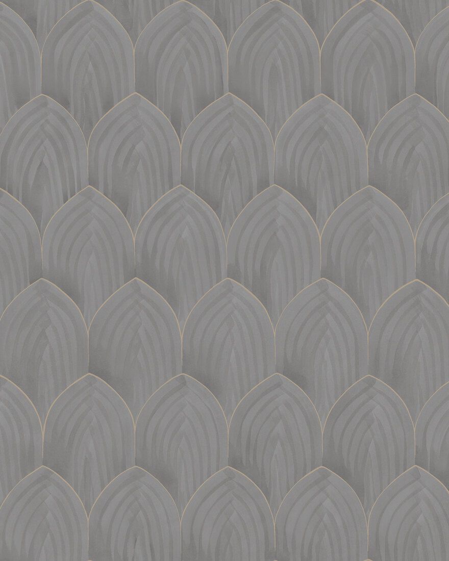 4277 Golden Arches Dark Grey Dreamy Escape Wallpaper by Boråstapeter