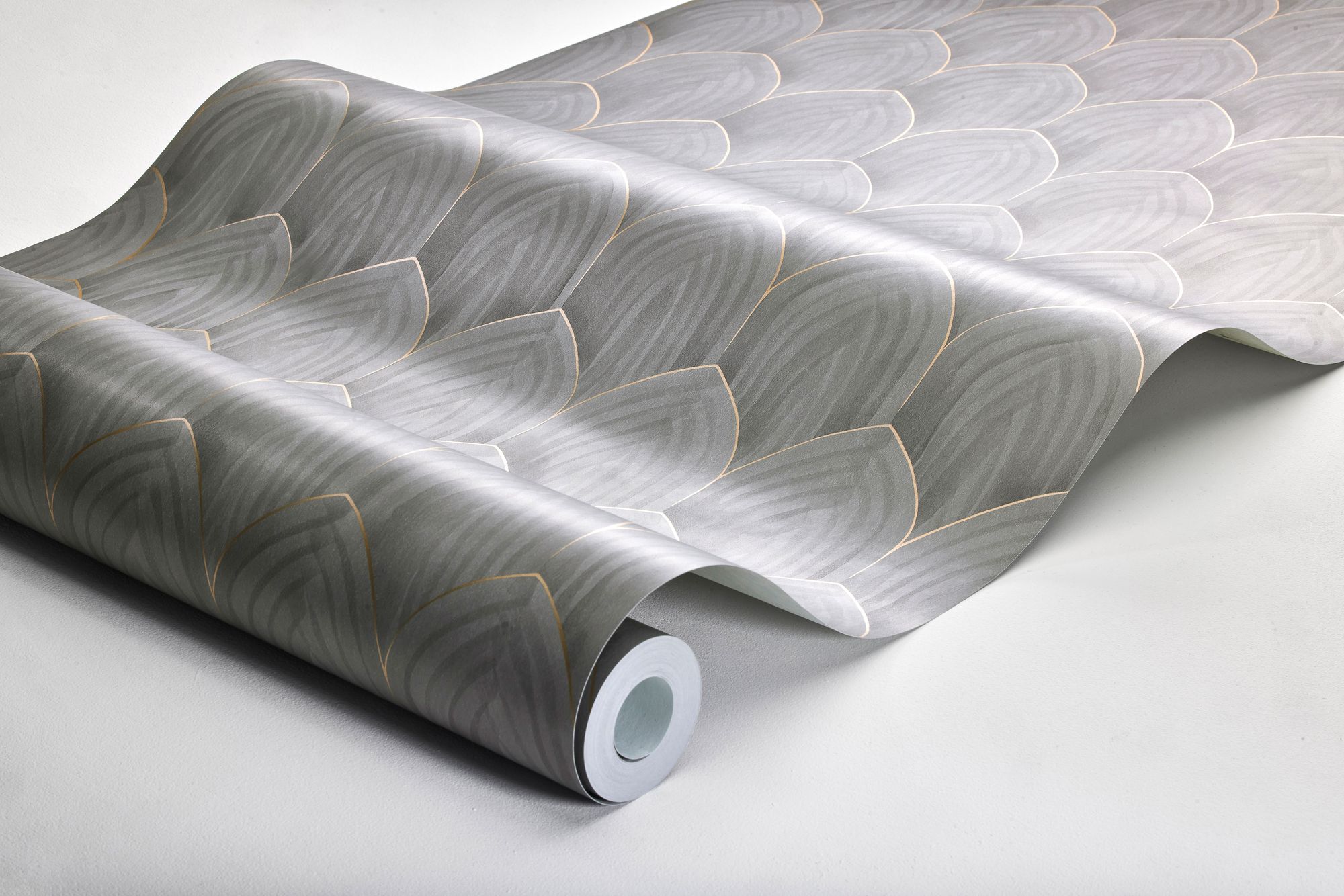 4277 Golden Arches Dark Grey Dreamy Escape Wallpaper by Boråstapeter
