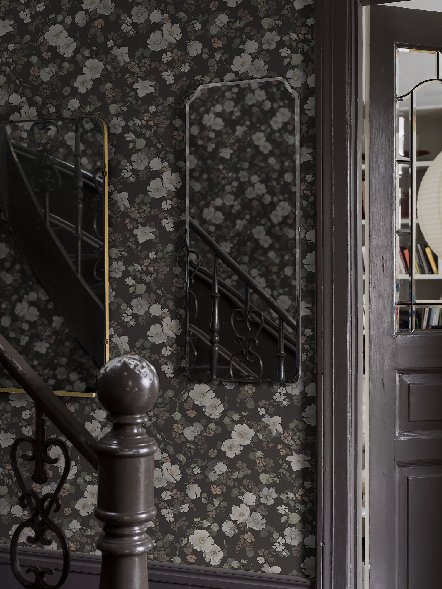 4278 Enchanting Flower Dark Multi and Grey Dreamy Escape Wallpaper by Boråstapeter