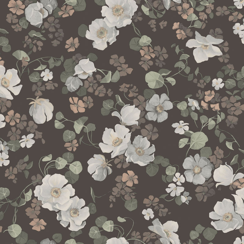 4278 Enchanting Flower Dark Multi and Grey Dreamy Escape Wallpaper by Boråstapeter