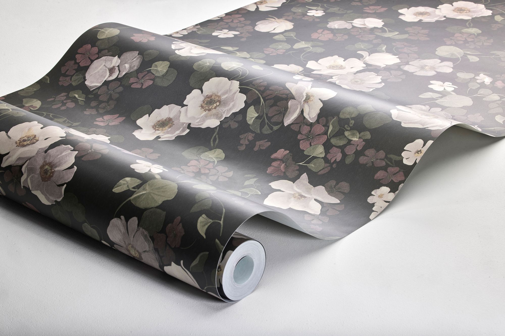 4280 Enchanting Flower Dark Multi and Grey Dreamy Escape Wallpaper by Boråstapeter