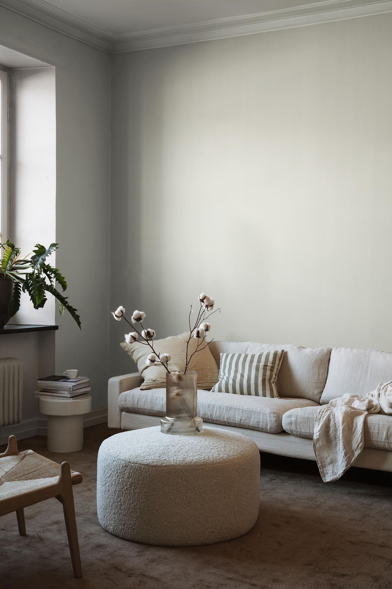 4304 Cream Linen Linen Wallpaper by Boråstapeter