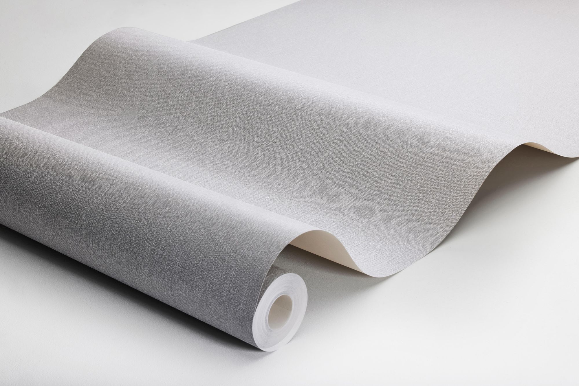 4321 Ash Grey Linen Wallpaper by Boråstapeter