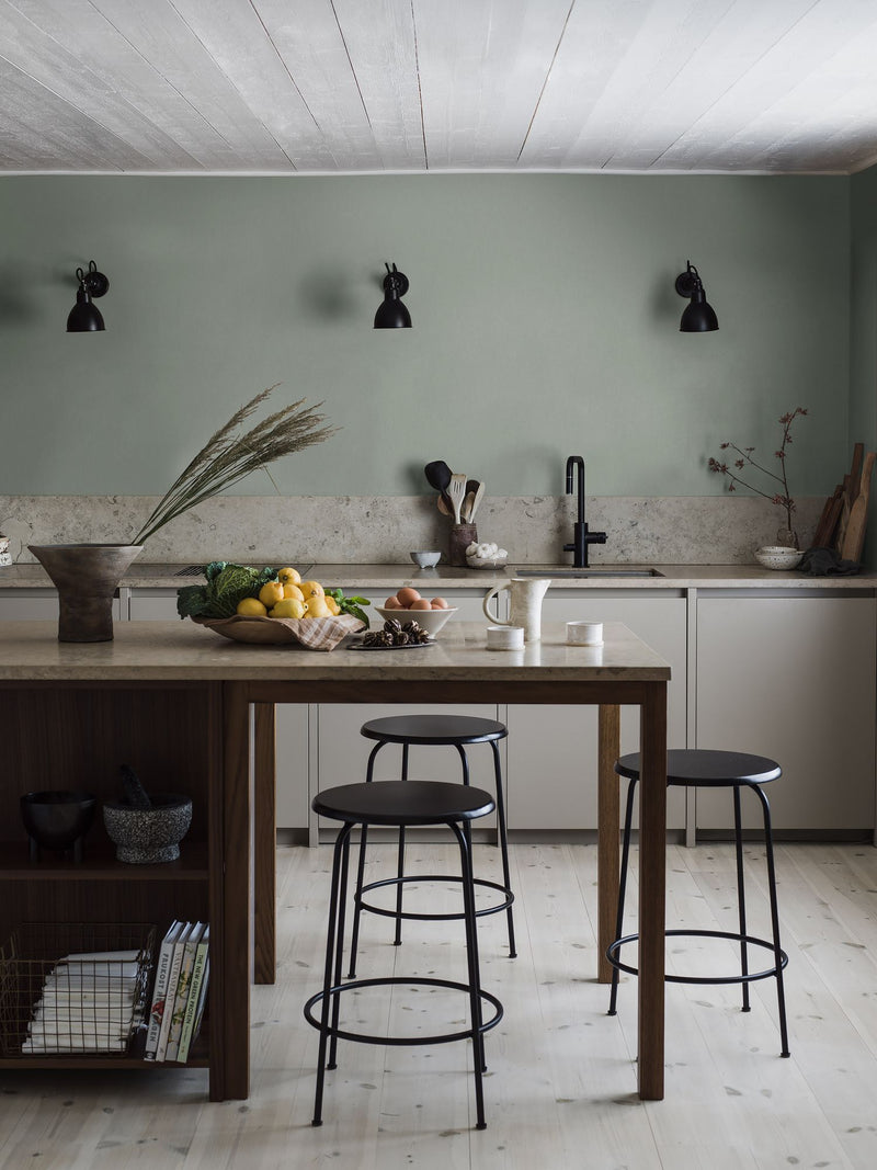 4332 Minty Green Linen Wallpaper by Boråstapeter