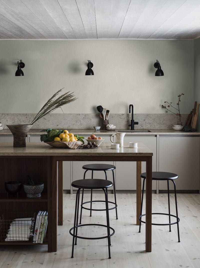 4334 Sage Green Linen Wallpaper by Boråstapeter