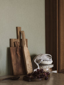 4335 Soft Olive Linen Wallpaper by Boråstapeter