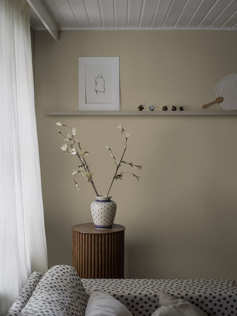 4336 Straw Linen Linen Wallpaper by Boråstapeter