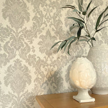 4409 Ciara Damask Soft Silver Wallpaper by Belgravia Zambaiti Parati