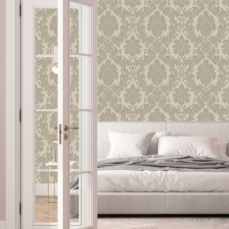 4409 Ciara Damask Soft Silver Wallpaper by Belgravia Zambaiti Parati