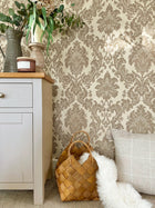 4410 Ciara Damask Soft Beige Wallpaper by Belgravia Zambaiti Parati