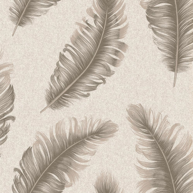 GB4411 Ciara Feather Mocha Beige Wallpaper by Belgravia Zambaiti Parati