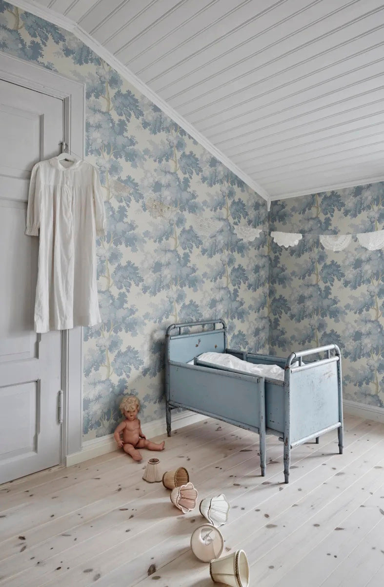 444-36 Light Blue Raphael Tidlösa Wallpaper by Sandberg