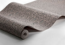 4502 Rosenvinge Dark Brown and Black Anno Wallpaper by Boråstapeter