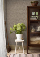 4502 Rosenvinge Dark Brown and Black Anno Wallpaper by Boråstapeter