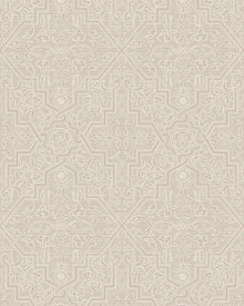 4503 Rosenvinge Light Beige and White Anno Wallpaper by Boråstapeter