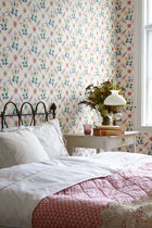 4504 Tessin White and Pink Anno Wallpaper by Boråstapeter