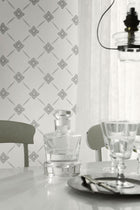 4505 Linné White and Grey Anno Wallpaper by Boråstapeter