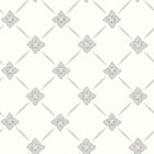 4505 Linné White and Grey Anno Wallpaper by Boråstapeter