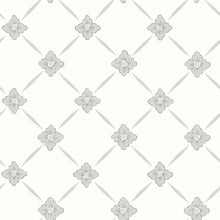 4505 Linné White and Grey Anno Wallpaper by Boråstapeter