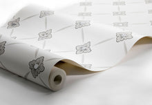 4505 Linné White and Grey Anno Wallpaper by Boråstapeter