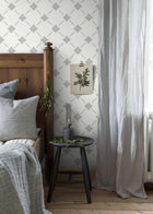 4505 Linné White and Grey Anno Wallpaper by Boråstapeter