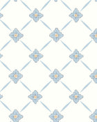 4506 Linné White and Blue Anno Wallpaper by Boråstapeter
