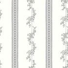 4508 Drottningholm White and Grey Anno Wallpaper by Boråstapeter