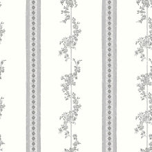 4508 Drottningholm White and Grey Anno Wallpaper by Boråstapeter