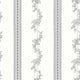 Drottningholm White and Grey Anno Wallpaper by Boråstapeter