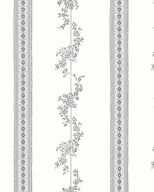 4508 Drottningholm White and Grey Anno Wallpaper by Boråstapeter