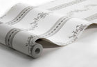 4508 Drottningholm White and Grey Anno Wallpaper by Boråstapeter