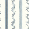 Drottningholm White and Blue Anno Wallpaper by Boråstapeter