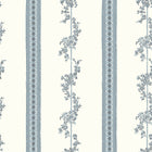 4509 Drottningholm White and Blue Anno Wallpaper by Boråstapeter