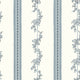 Drottningholm White and Blue Anno Wallpaper by Boråstapeter