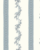 4509 Drottningholm White and Blue Anno Wallpaper by Boråstapeter