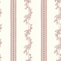 Drottningholm White and Pink Anno Wallpaper by Boråstapeter